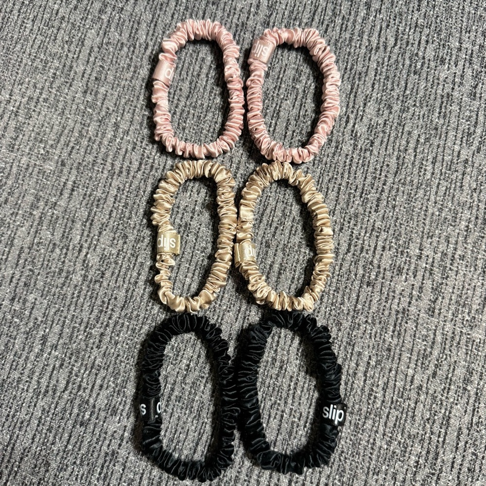Slip Pure Silk 6-Pack Skinny Scrunchies - Picture 3 of 12